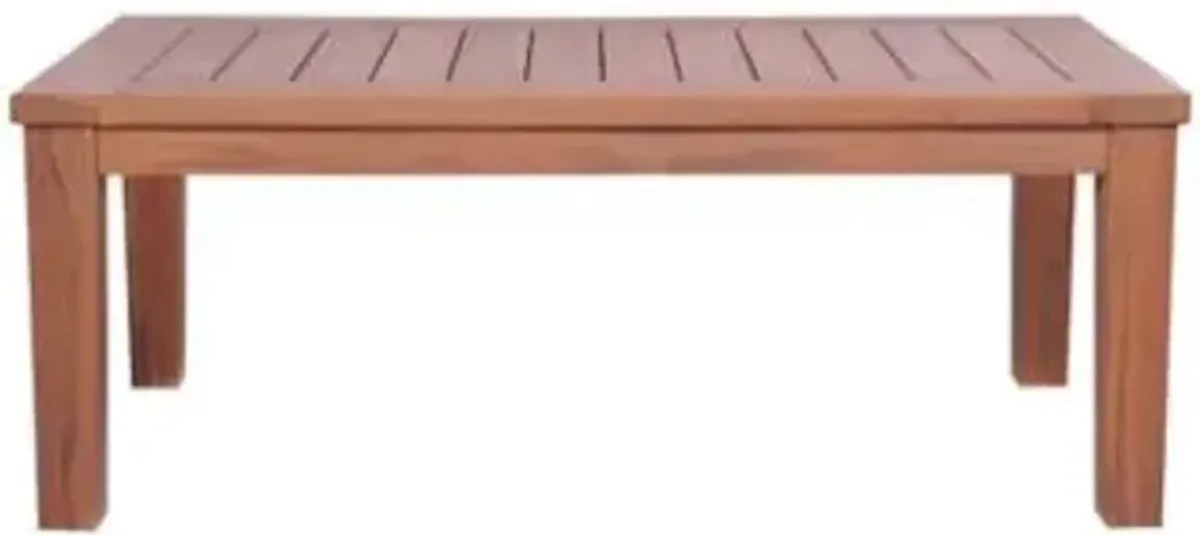 Teak Rectangular Tapered Leg Outdoor Cocktail Table