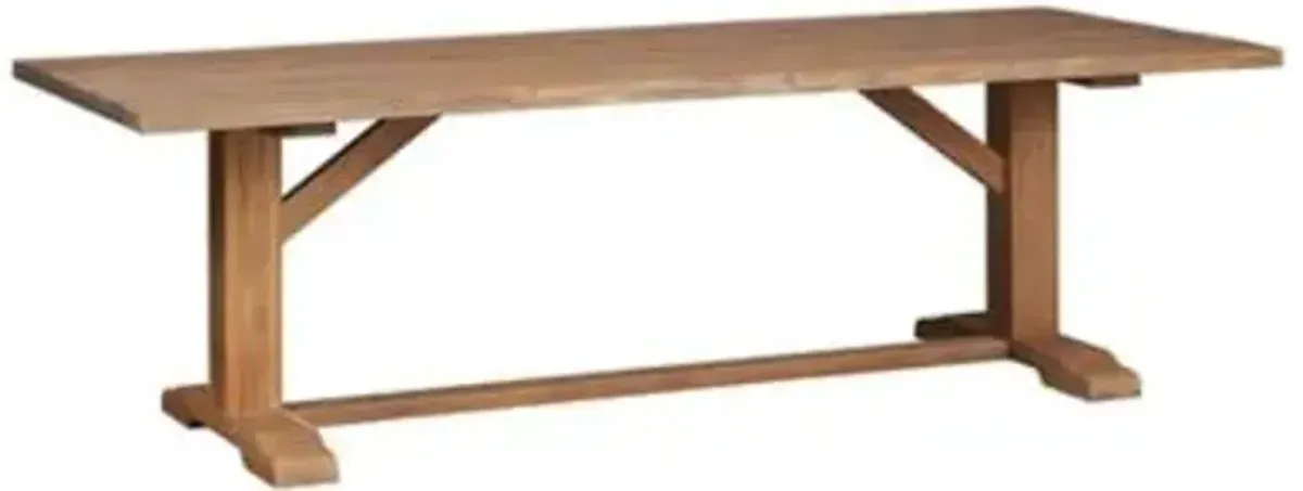 Teak Rectangular Outdoor Live Edge Dining Table