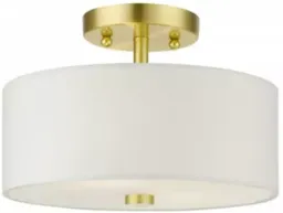 Off-White / Satin Brass color