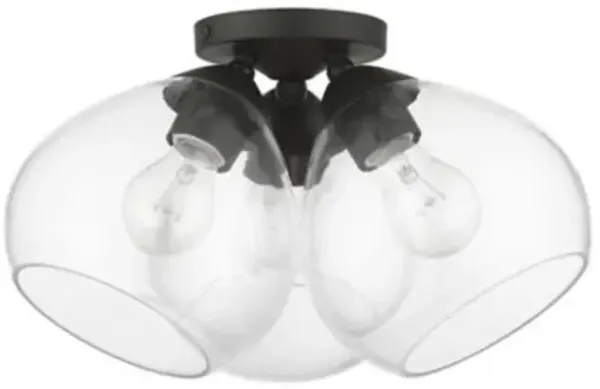 Bennett 3 Light Semi Flushmount