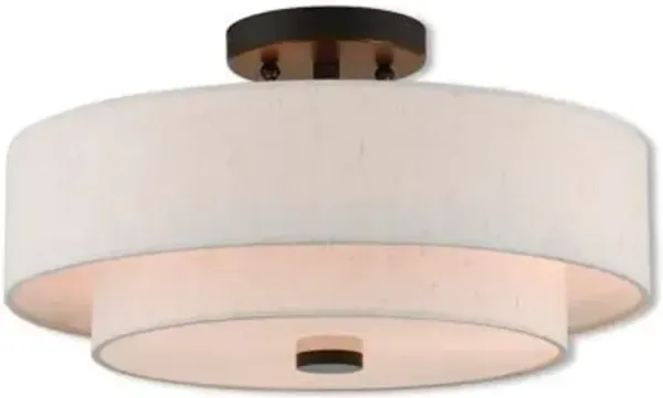 Maureen Double Semi-Flushmount