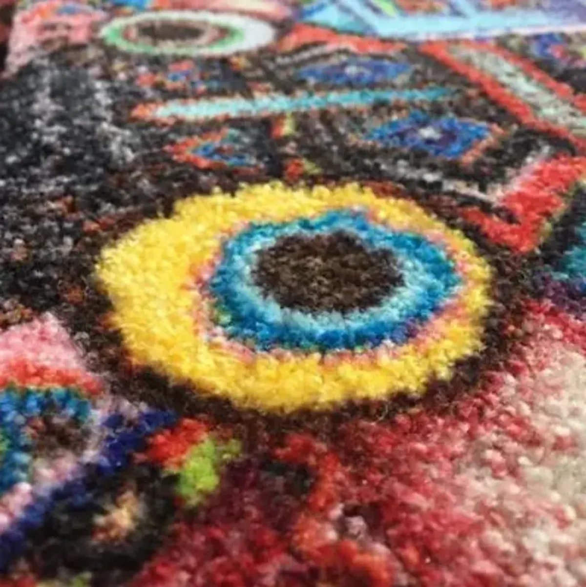 Game Over Round Area Rug