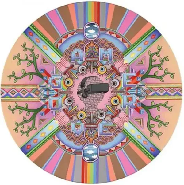 Game Over Round Area Rug