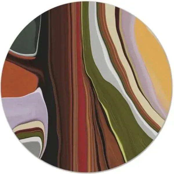 Liquid Layers Round Area Rug