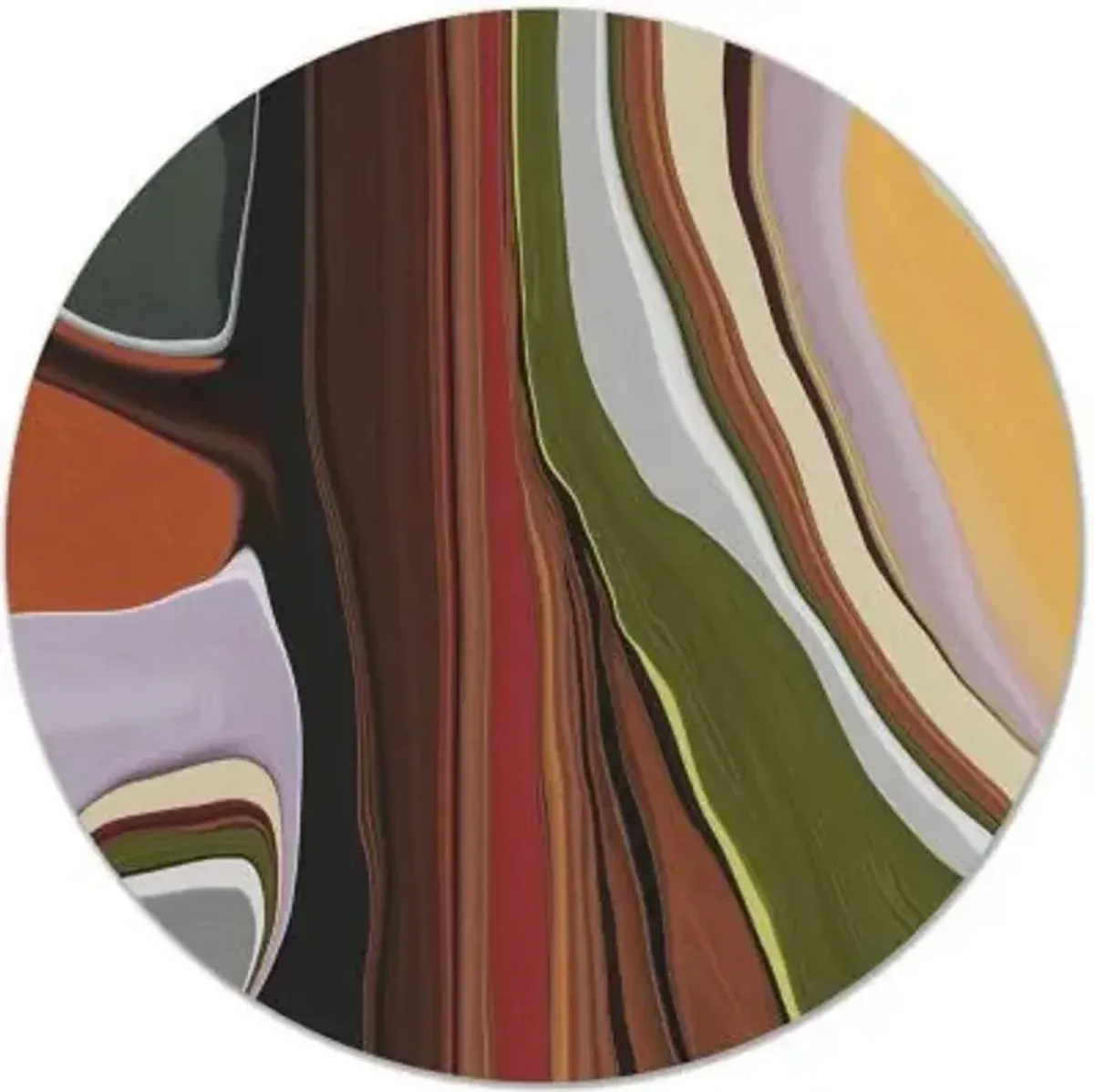 Liquid Layers Round Area Rug