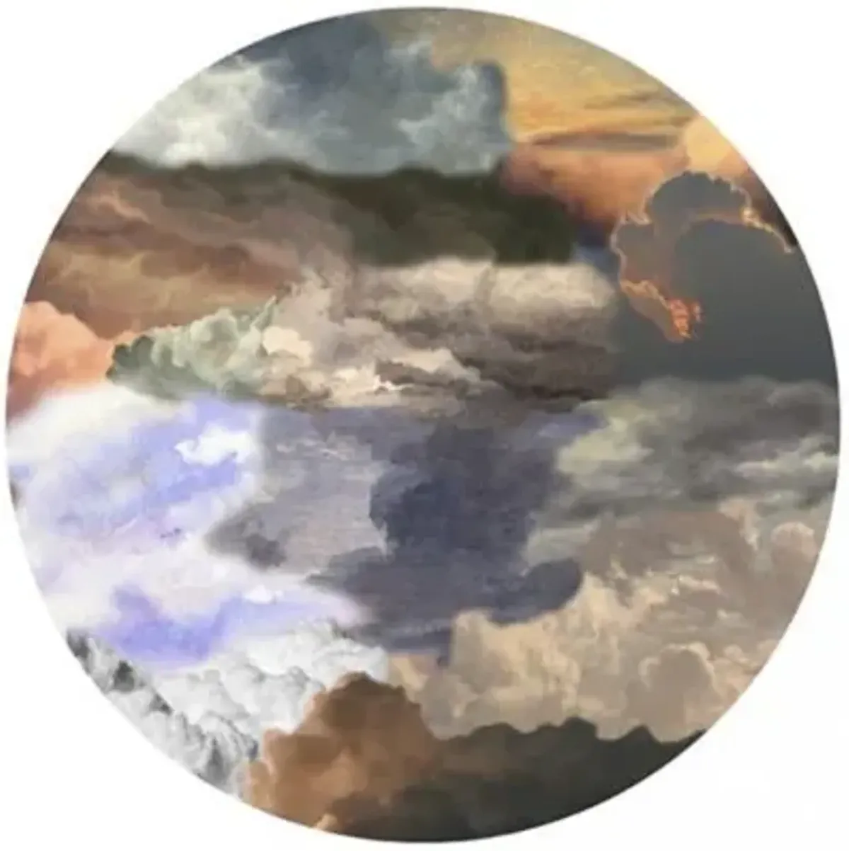 Walking On Clouds Round Area Rug