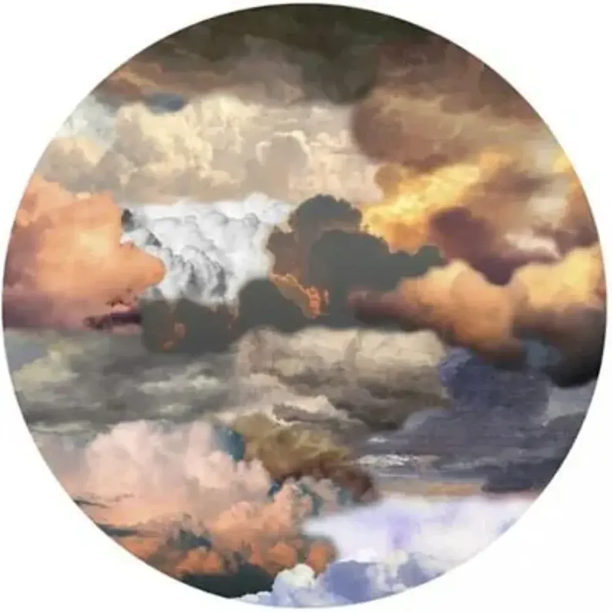 Walking On Clouds Round Area Rug