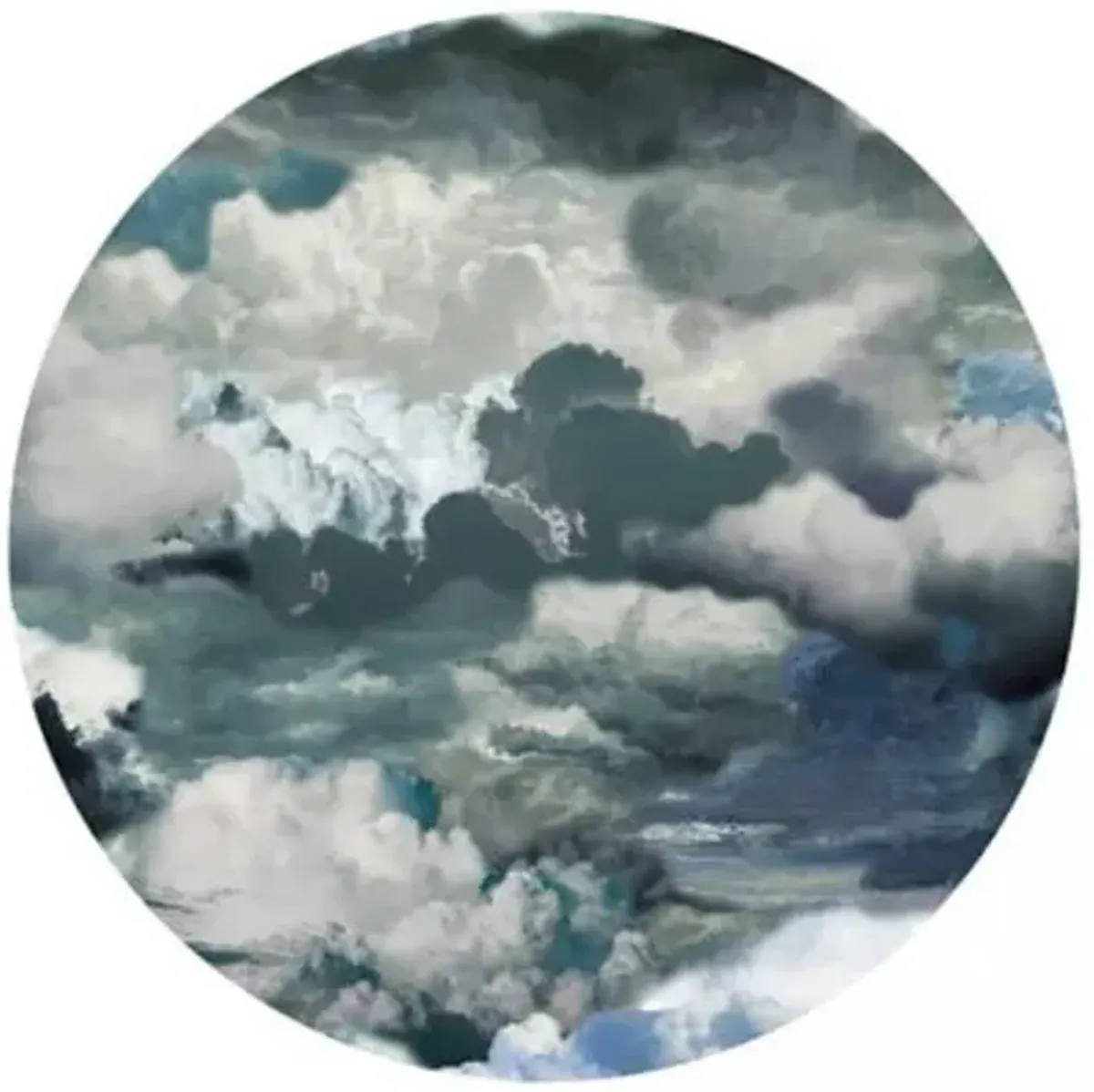 Walking On Clouds Round Area Rug