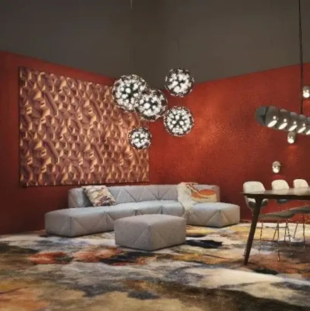 Walking On Clouds Square Area Rug