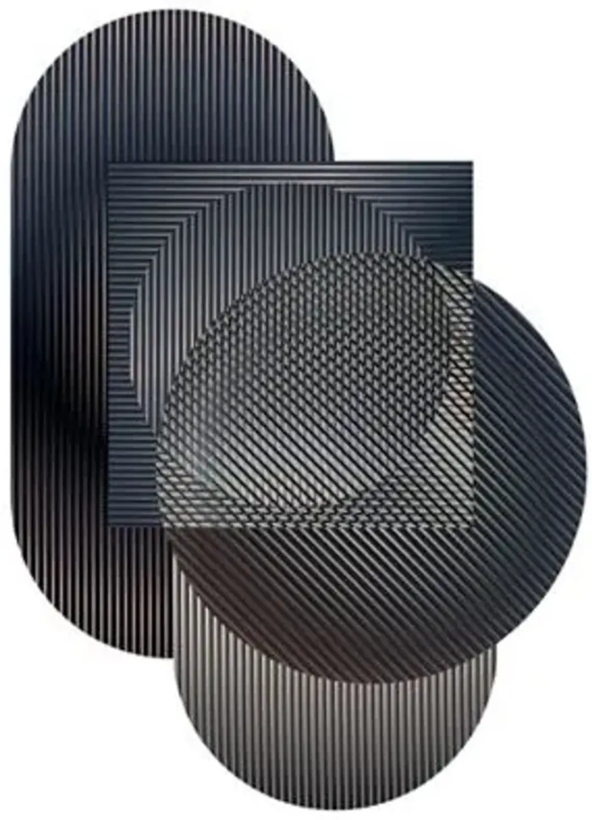 Trichroic Shapes Abstract Area Rug