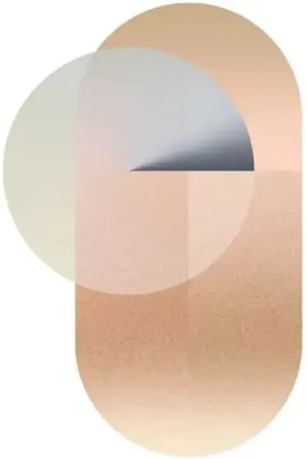 Round Composition Abstract Area Rug