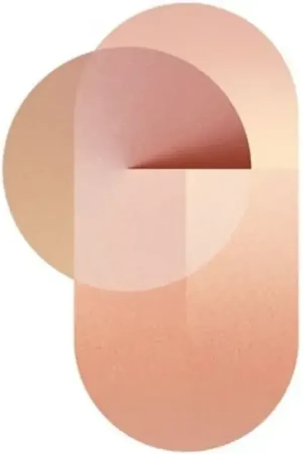 Round Composition Abstract Area Rug