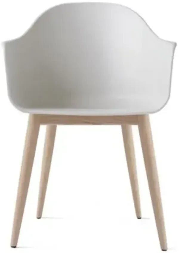 Harbour Dining Armchair, Wood Base