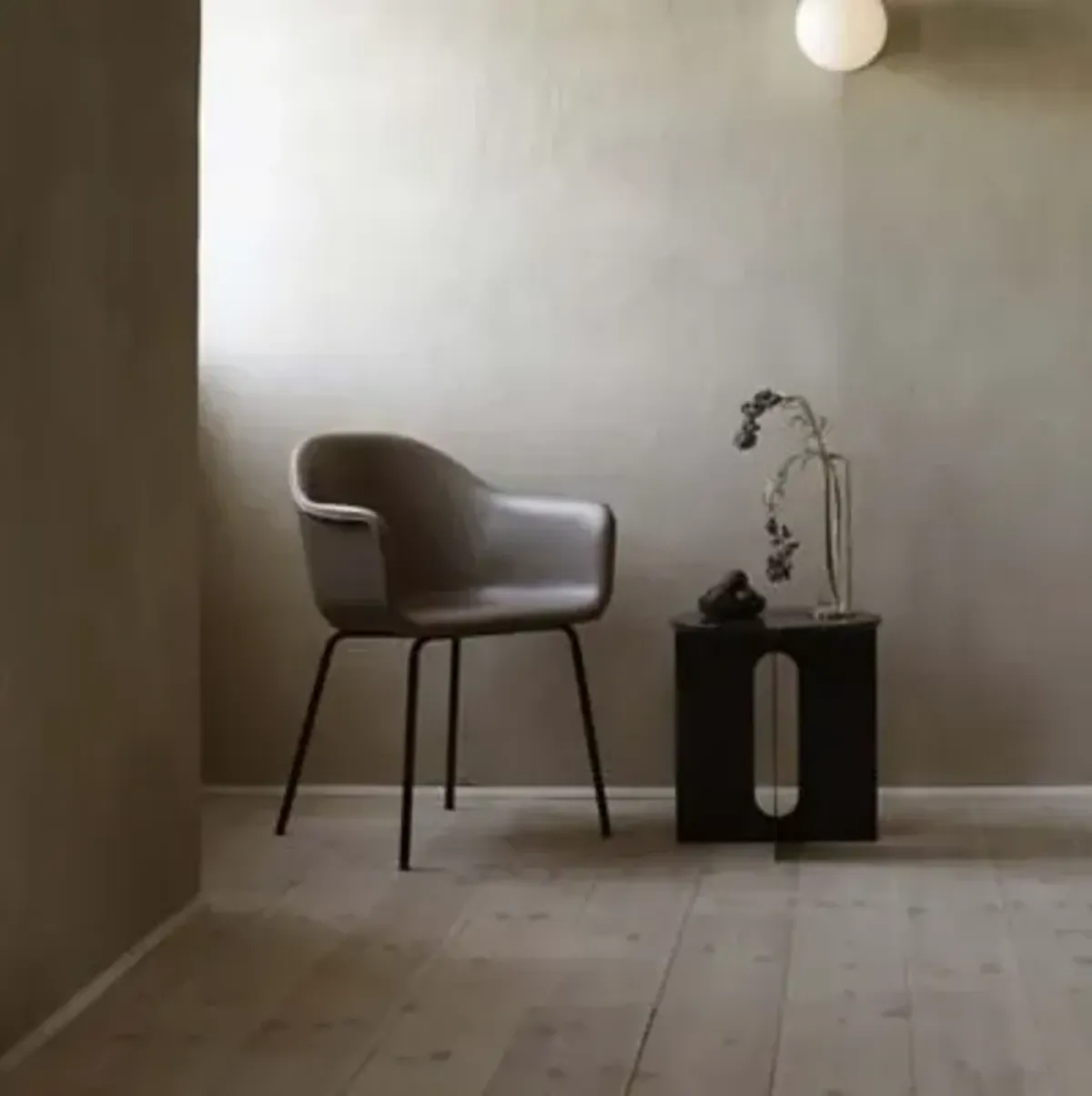 Androgyne Side Table, Metal Base