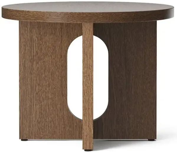 Androgyne Side Table, Wood Base, 20-Inch