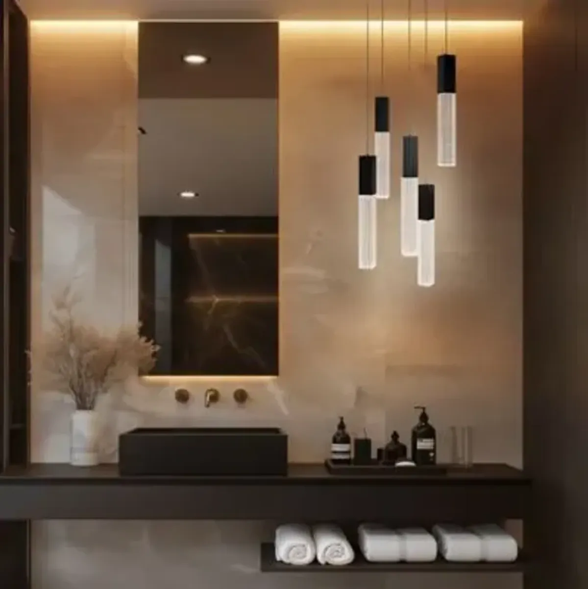 Cinema Round LED Multi Light Pendant