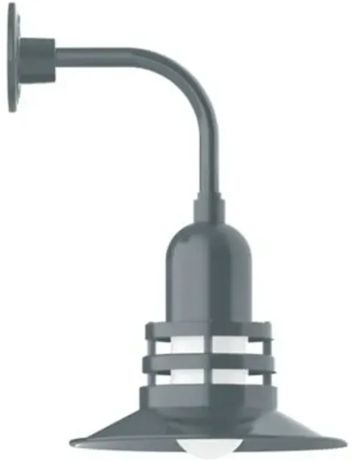 Olive Outdoor Curved Arm Wall Sconce