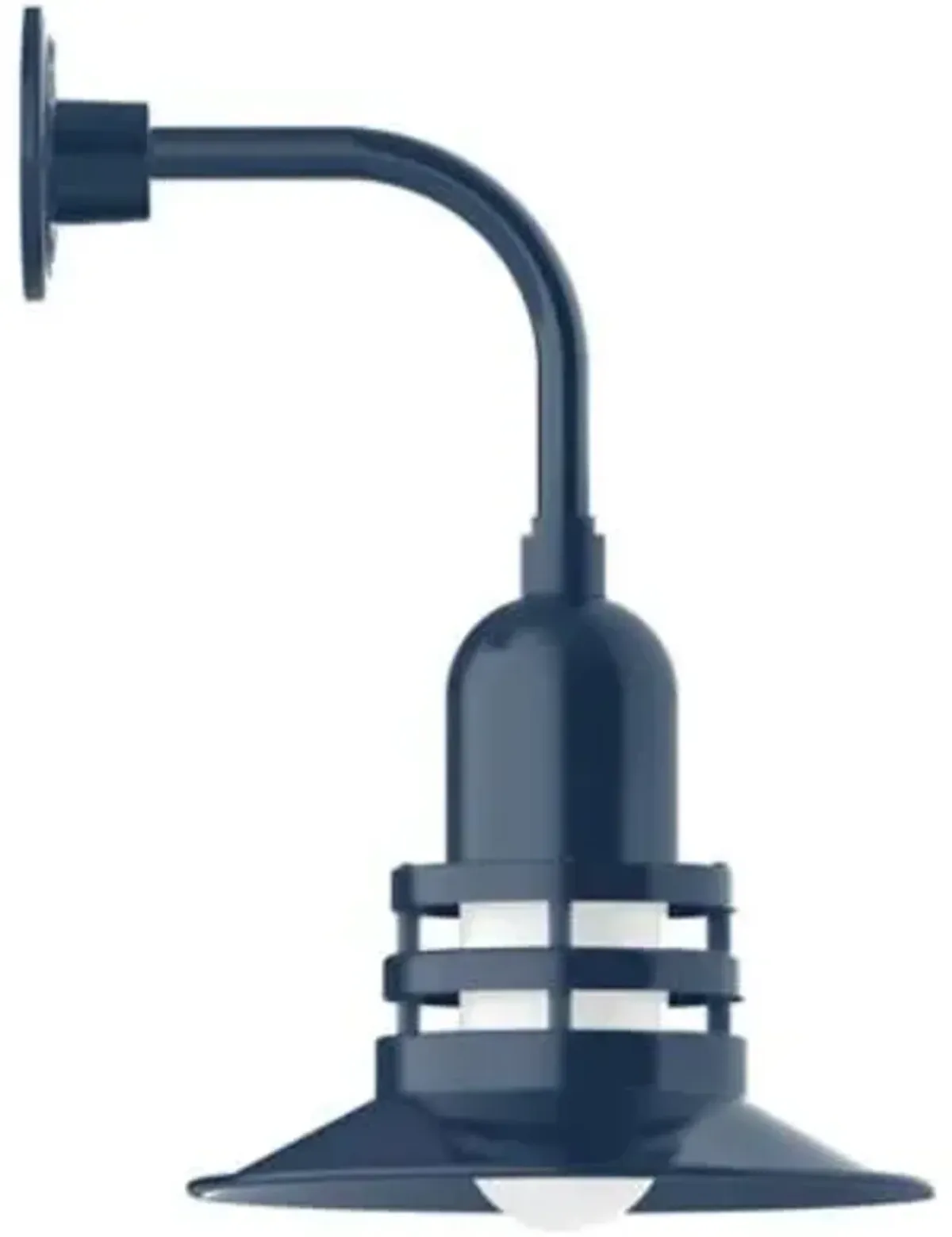 Olive Outdoor Curved Arm Wall Sconce