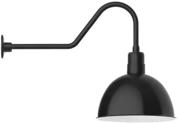 Rhoda Outdoor Gooseneck Dome Wall Sconce
