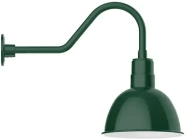Rhoda Outdoor Gooseneck Dome Wall Sconce