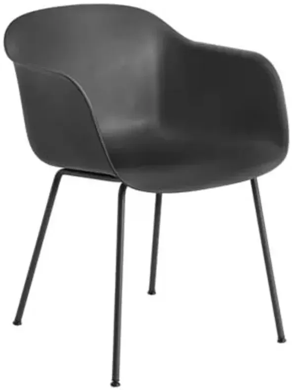 Fiber Armchair with Tube Base