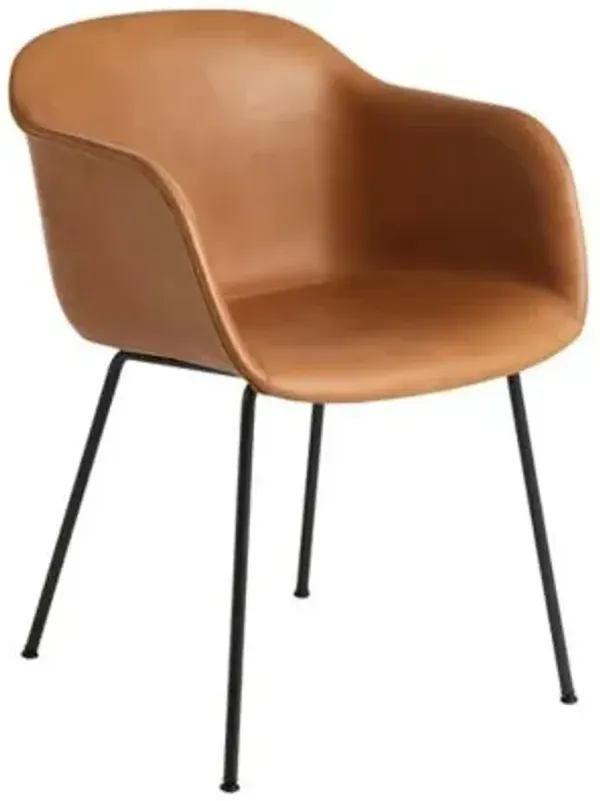 Fiber Armchair with Tube Base