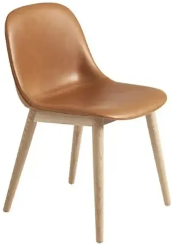 Fiber Side Chair with Wood Base