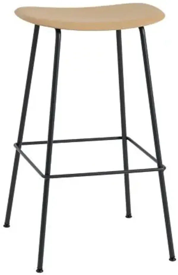 Fiber Stool with Tube Base