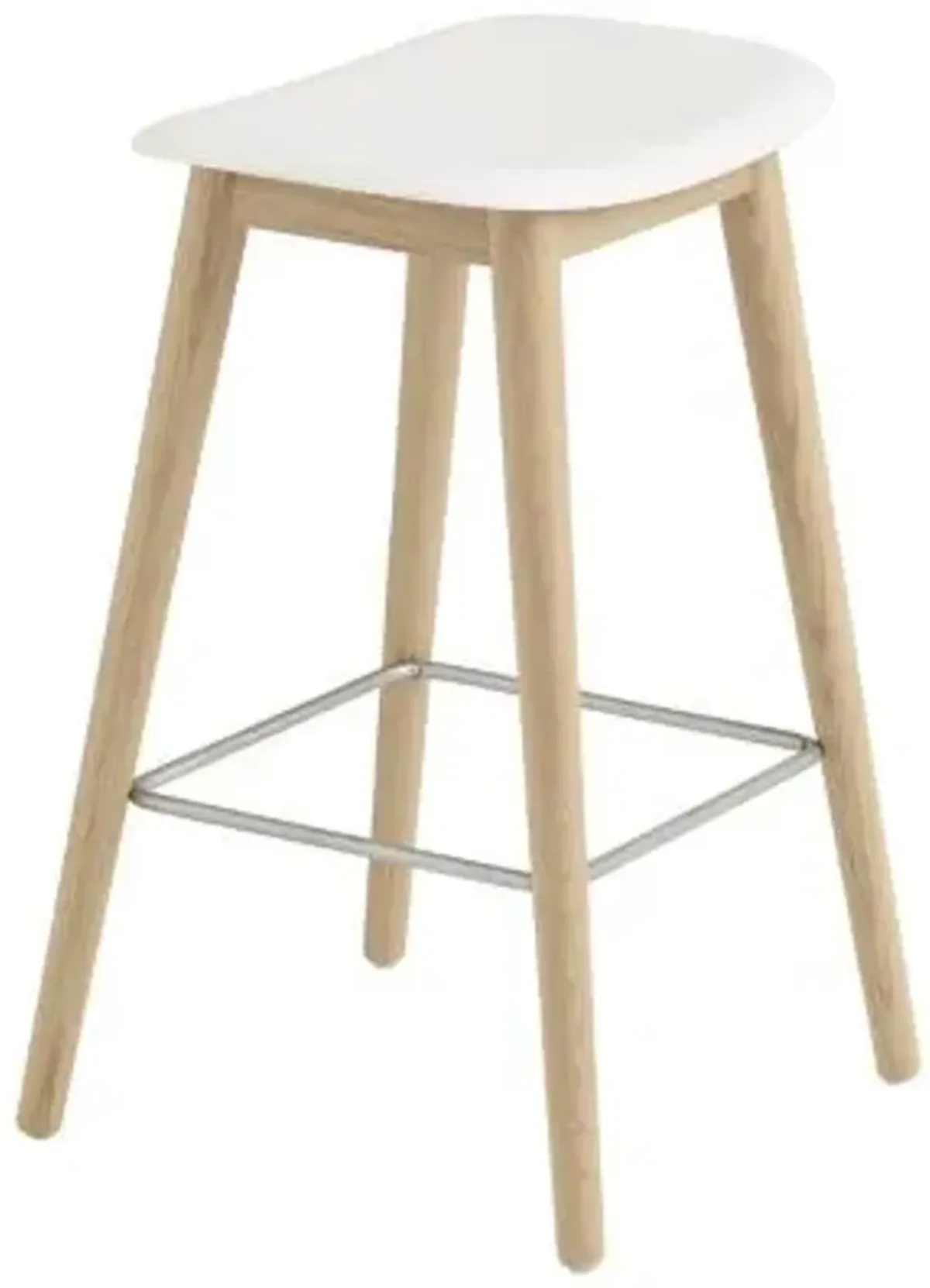 Fiber Stool Wood Base