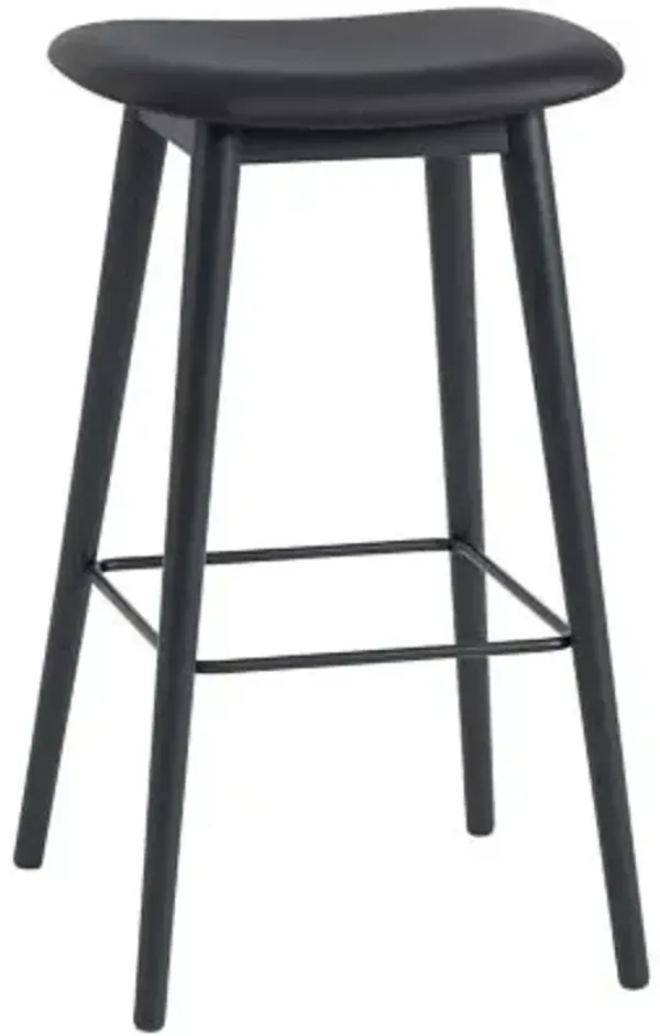 Fiber Stool Wood Base