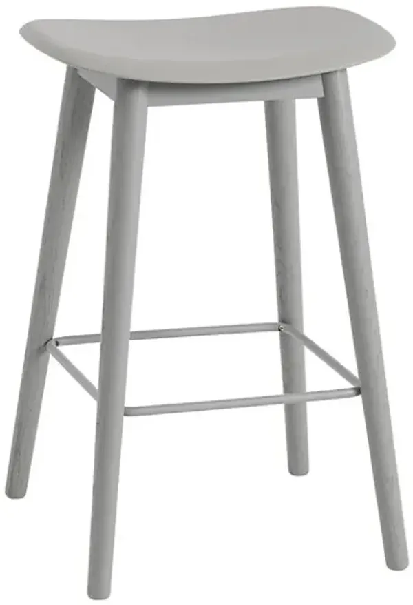 Fiber Stool Wood Base