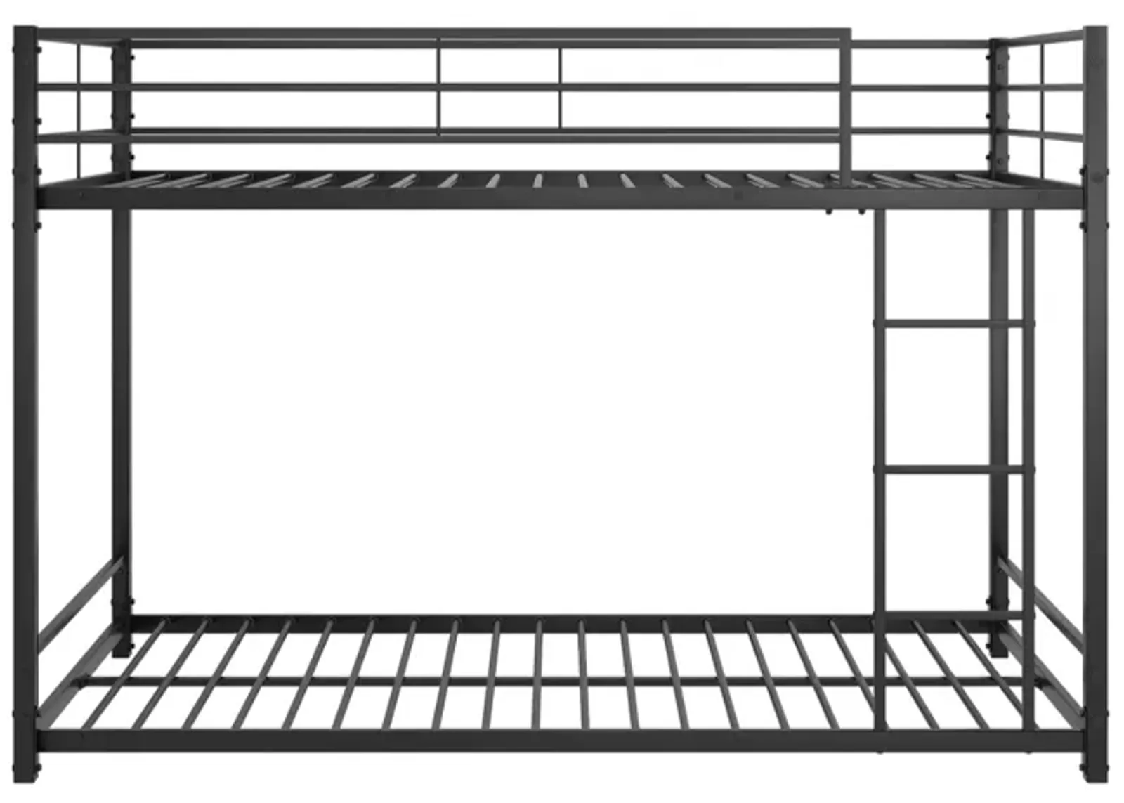 Metal Bunk Bed Twin Over Twin, Bunk Bed Frame With Safety Guard Rails, Heavy Duty