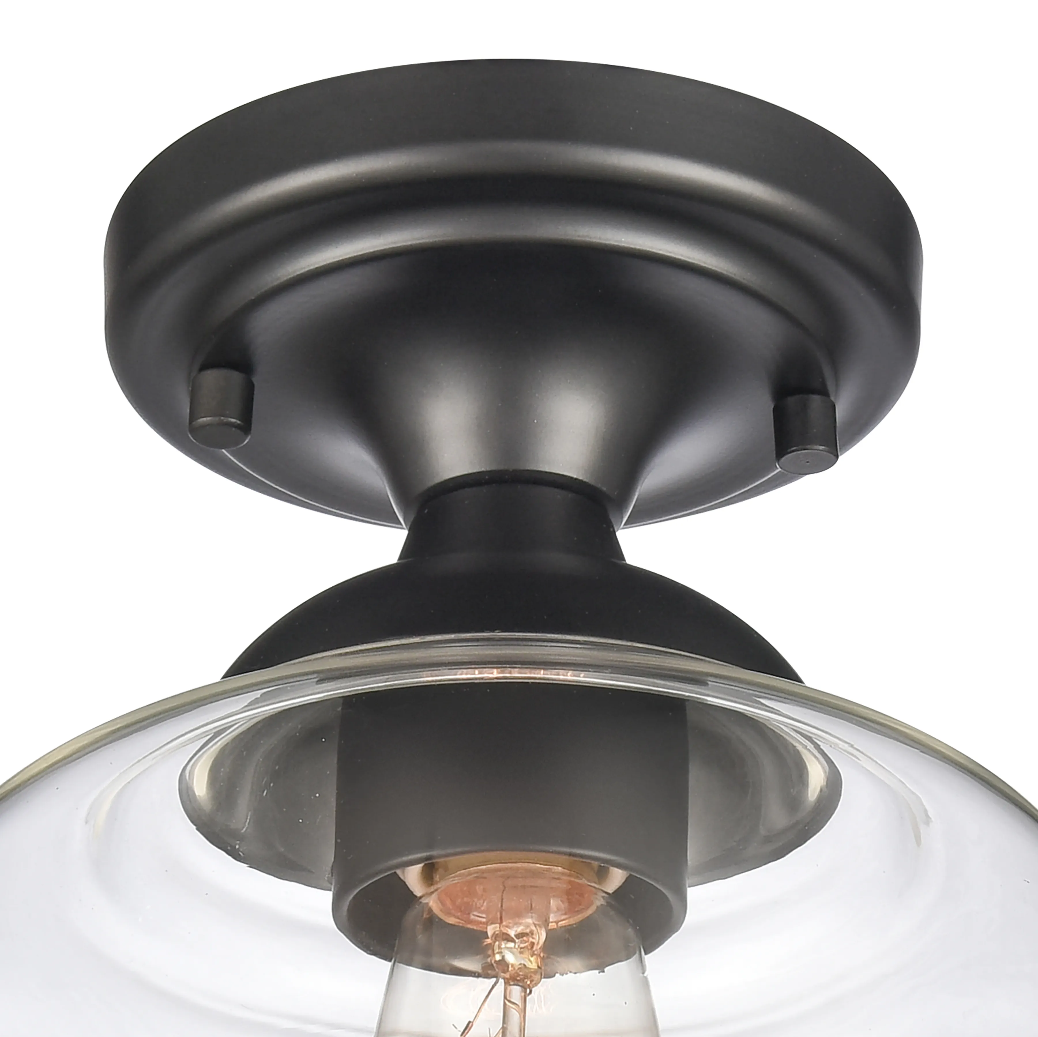 Agnes Black Semi Flush Mount