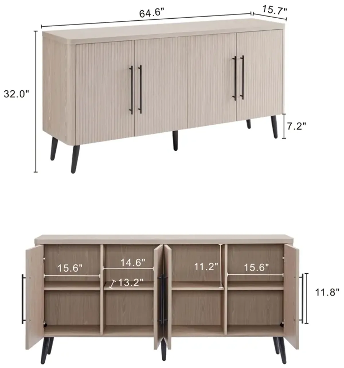 Jodie Beige Sideboard