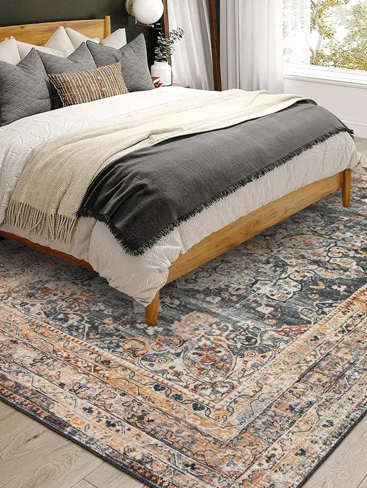 Jericho JC6 Charcoal 3' x 5' Rug