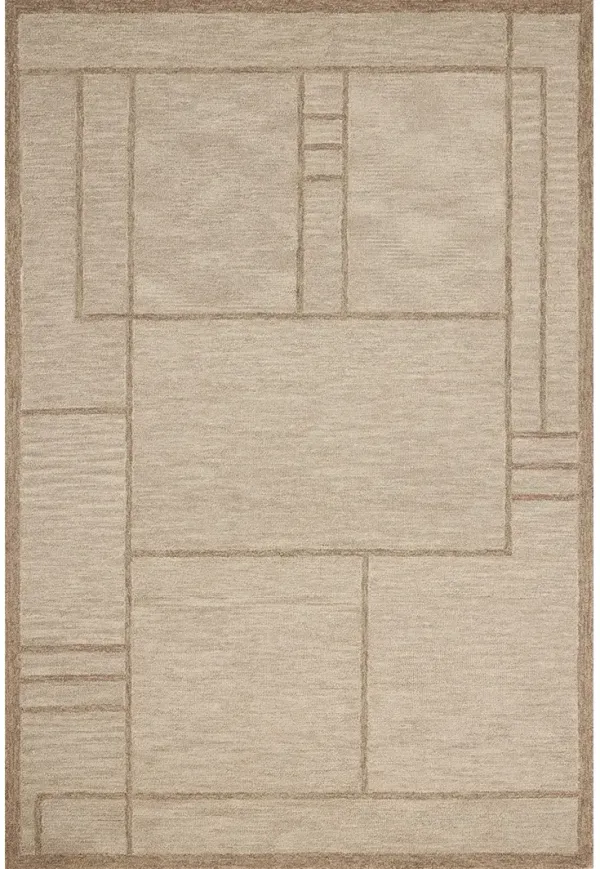 Barrow BAR04 Beige/Taupe 7'9" x 9'9" Area Rug by Jeremiah Brent x Loloi