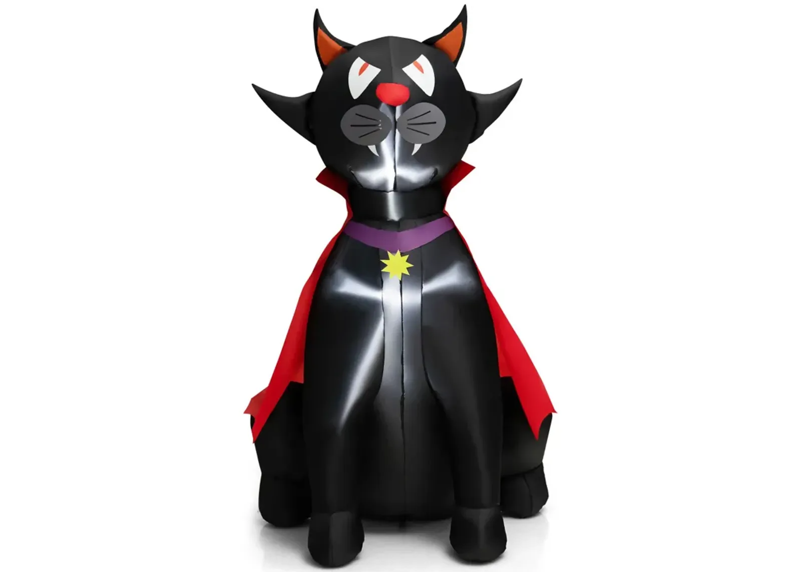 4.7 Feet Halloween Inflatable Vampire Cat with Red Cloak