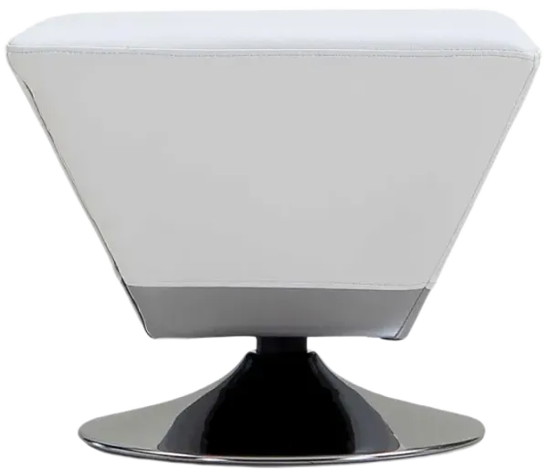 Diamond White Swivel Ottoman