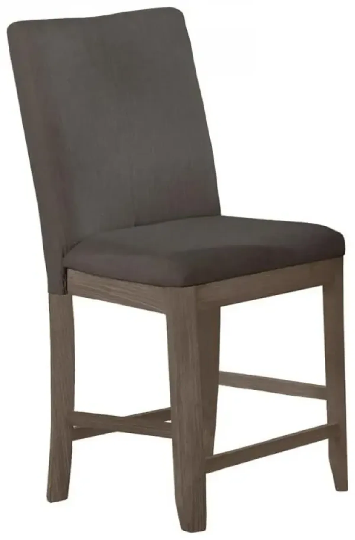 Gray linen fabric counter height dining side chairs (SET OF 2)