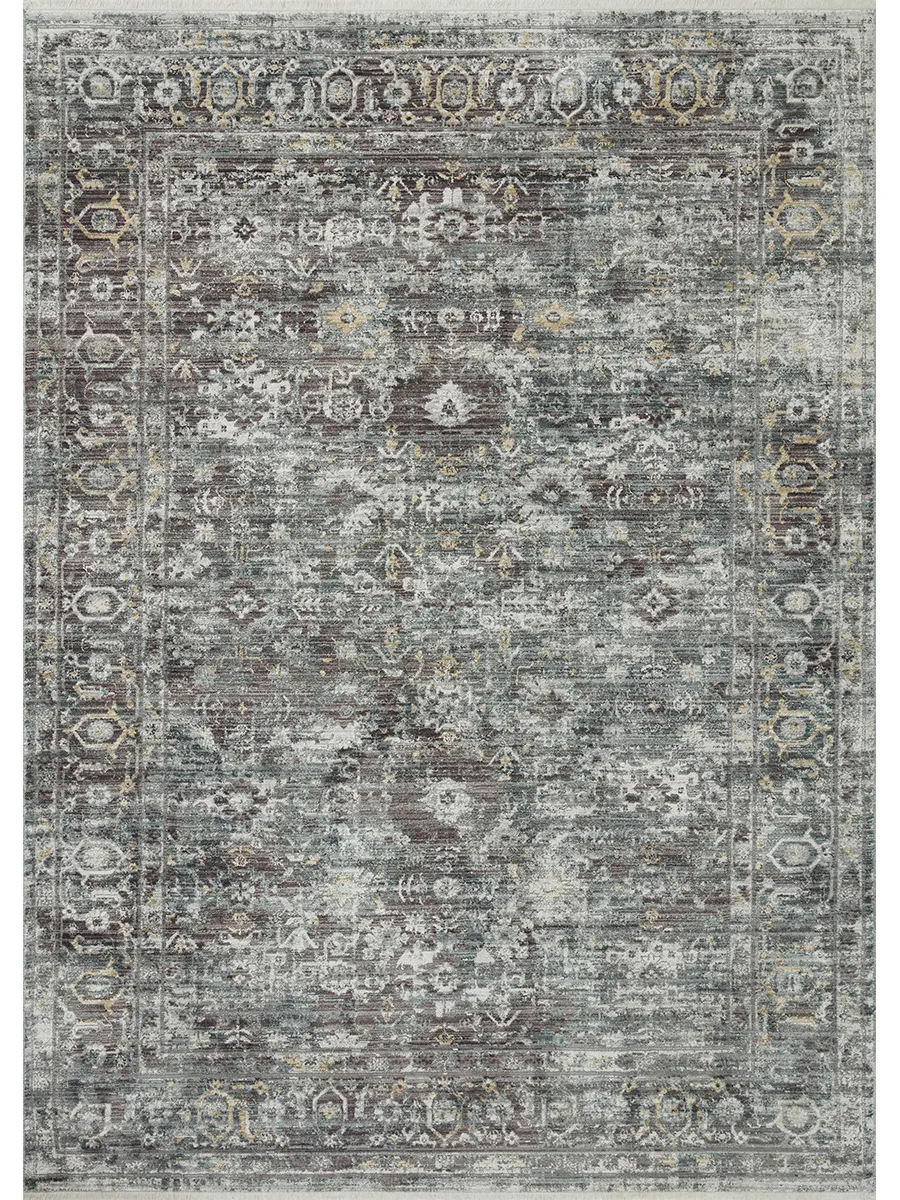 Bonney BNY05 Slate/Teal 7'10" x 10'2" Rug