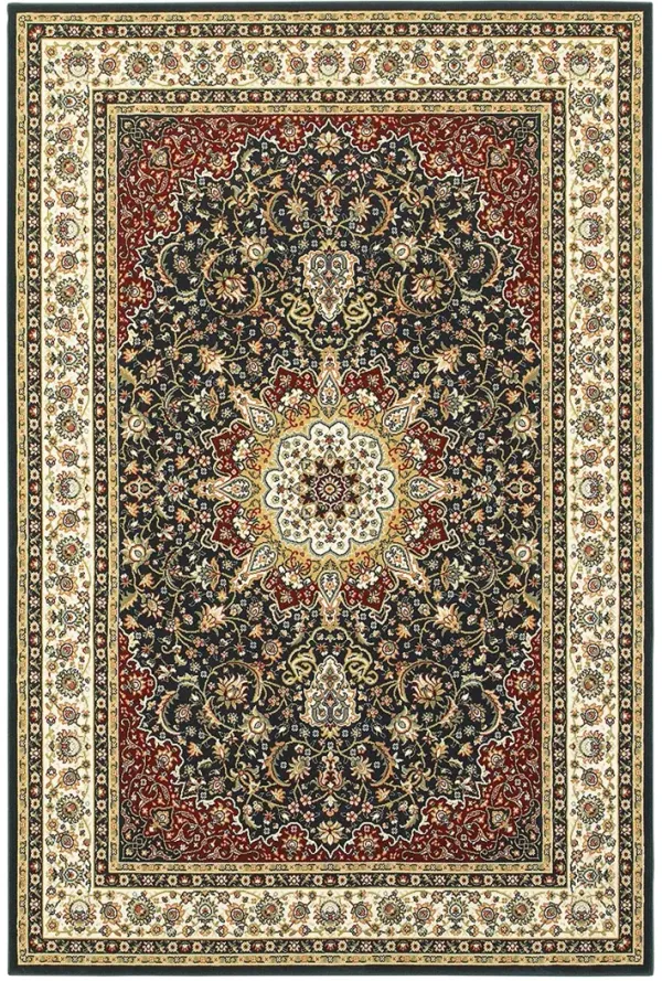 Kashan 6'7" x 9'6" Navy Rug