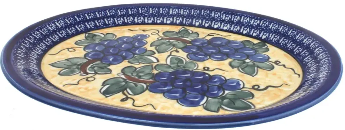 Blue Rose Polish Pottery Evergreen Large Serving Platter