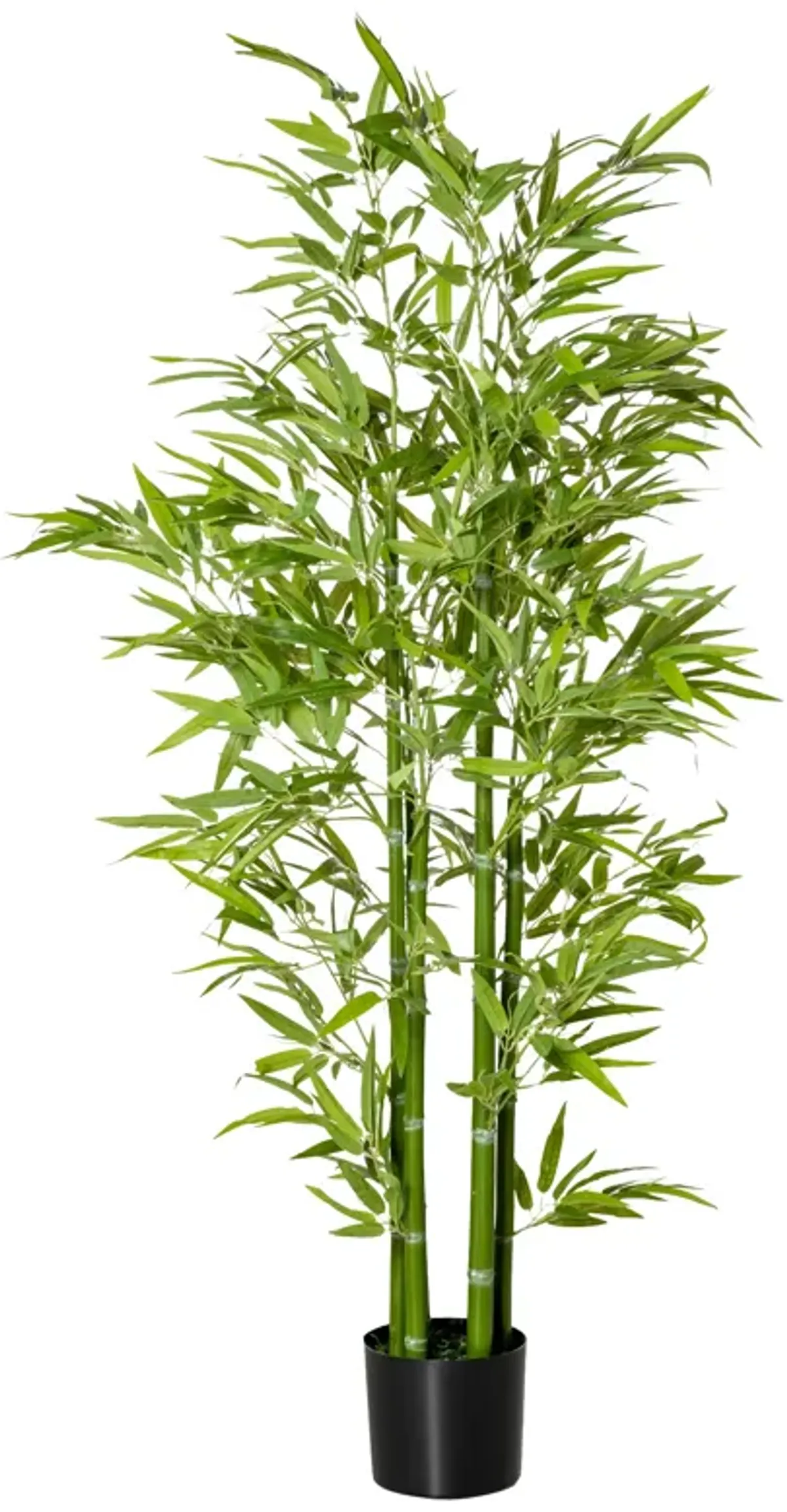 5' Artificial Bamboo Tree Indoor Potted Decorative Realistic Fake Plant Leaves