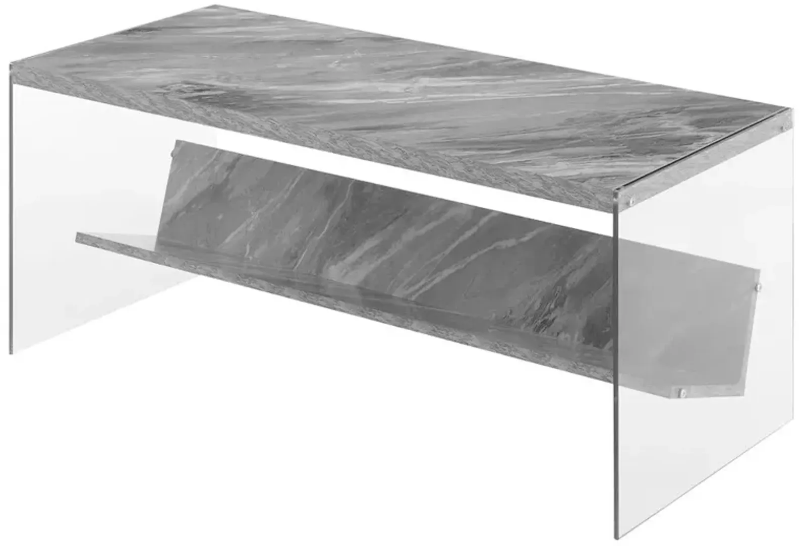 Convenience Concepts SoHo Glass Coffee Table with Shelf