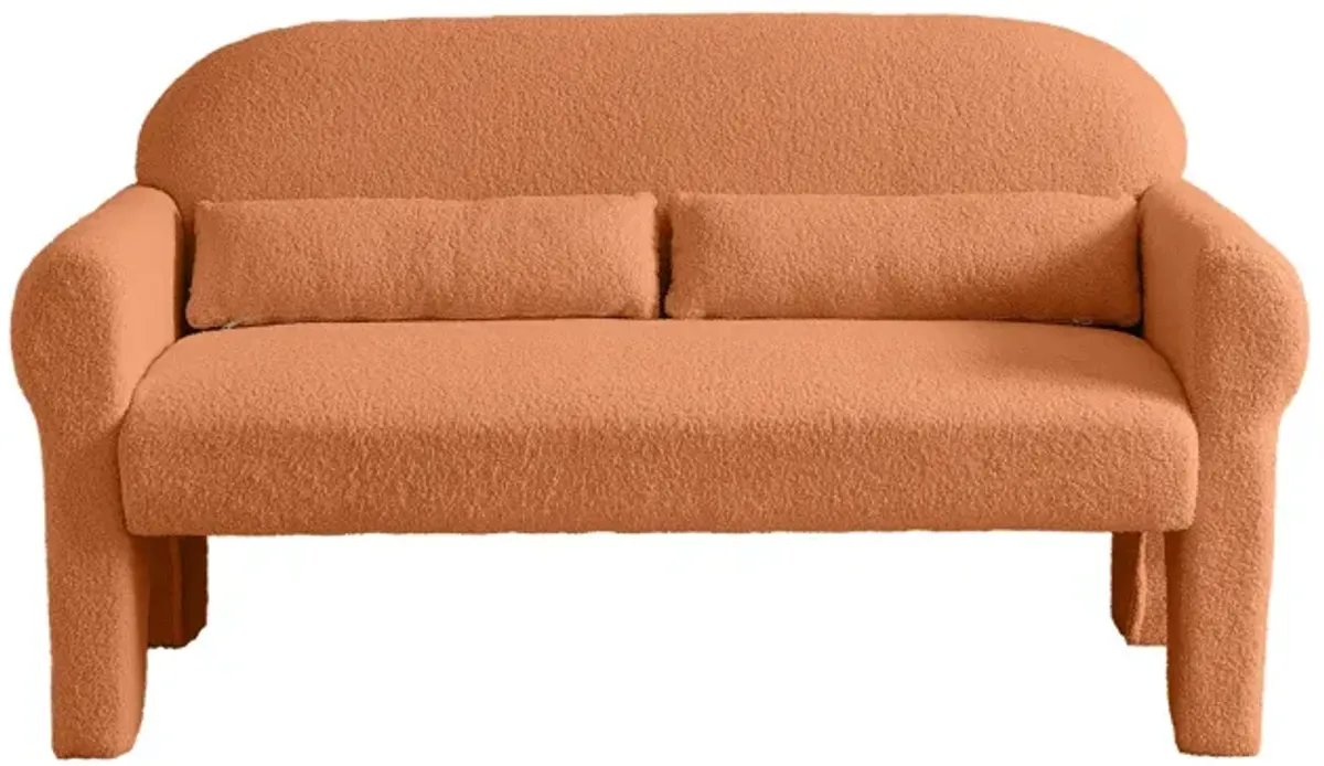 Modern Boucle Loveseat For Living Room