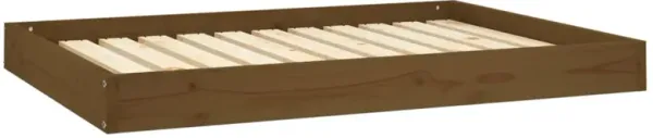 Dog Bed Honey Brown 40"x29.1"x3.5" Solid Wood Pine
