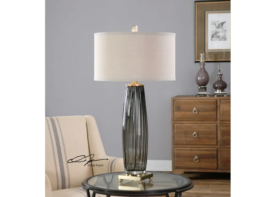 Uttermost Vilminore Gray Glass Table Lamp