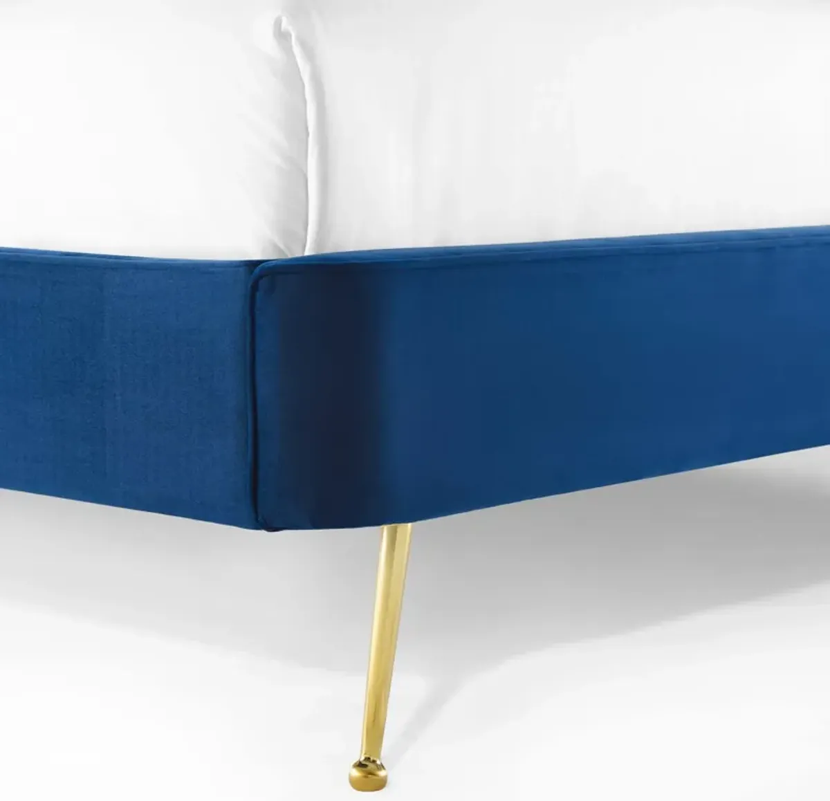 Modway - Mira Upholstered Performance Velvet Queen Platform Bed Navy