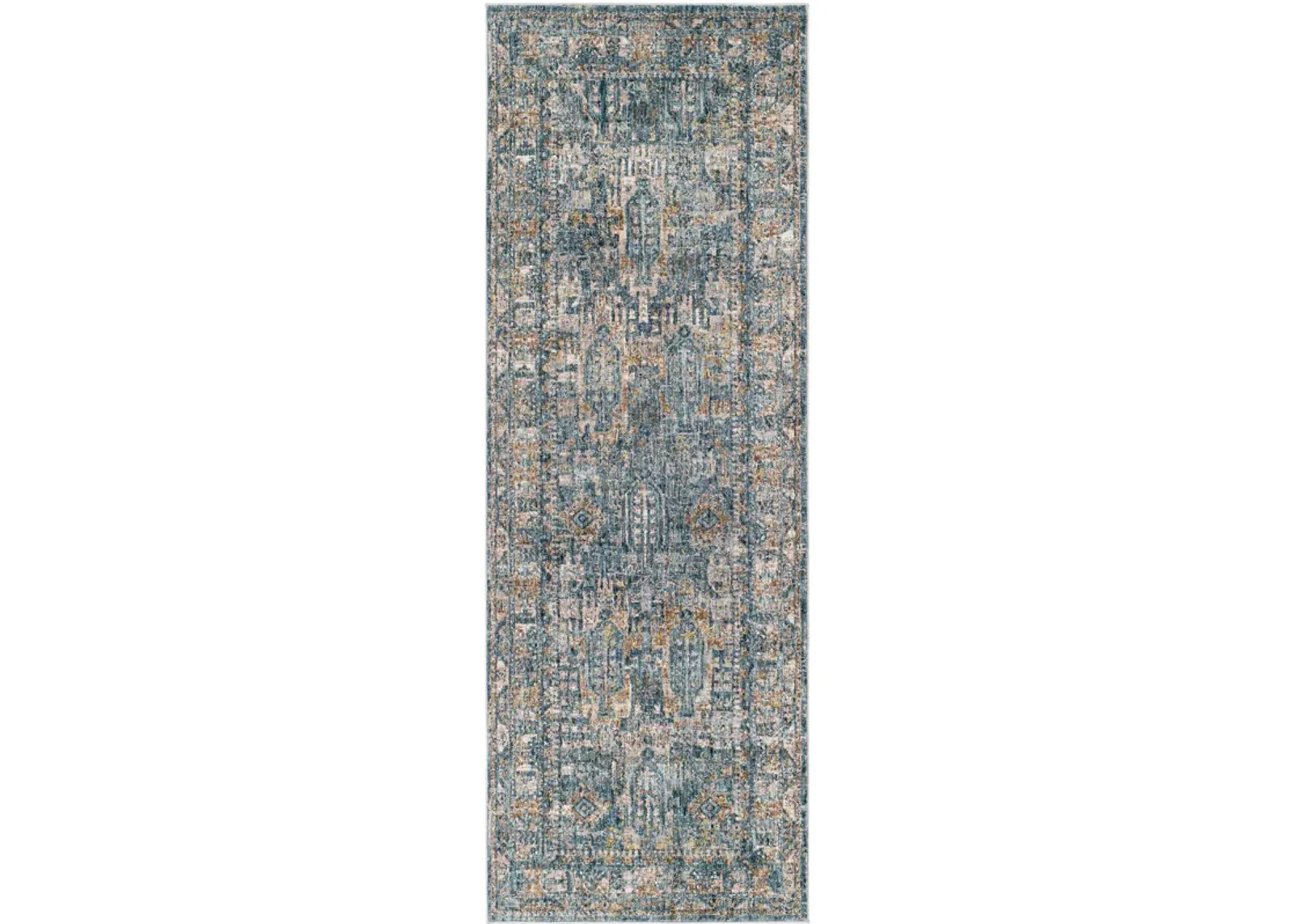 Mirabel MBE-2301 6'7' Round Blue Rug