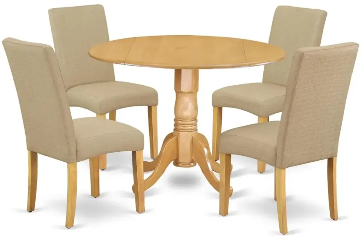 Dining Room Set Oak, DLDR5-OAK-16